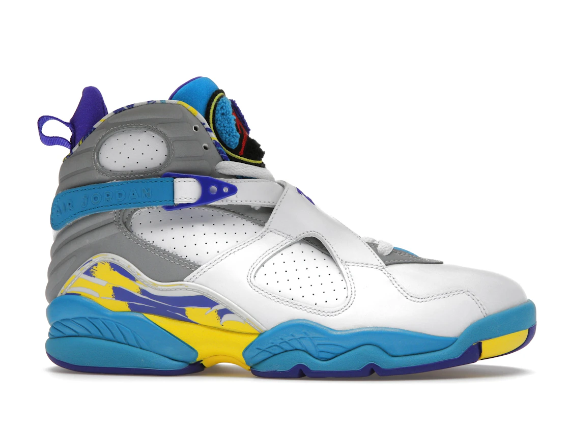 Vue 2 de Jordan 8 Retro White Aqua (2007) 