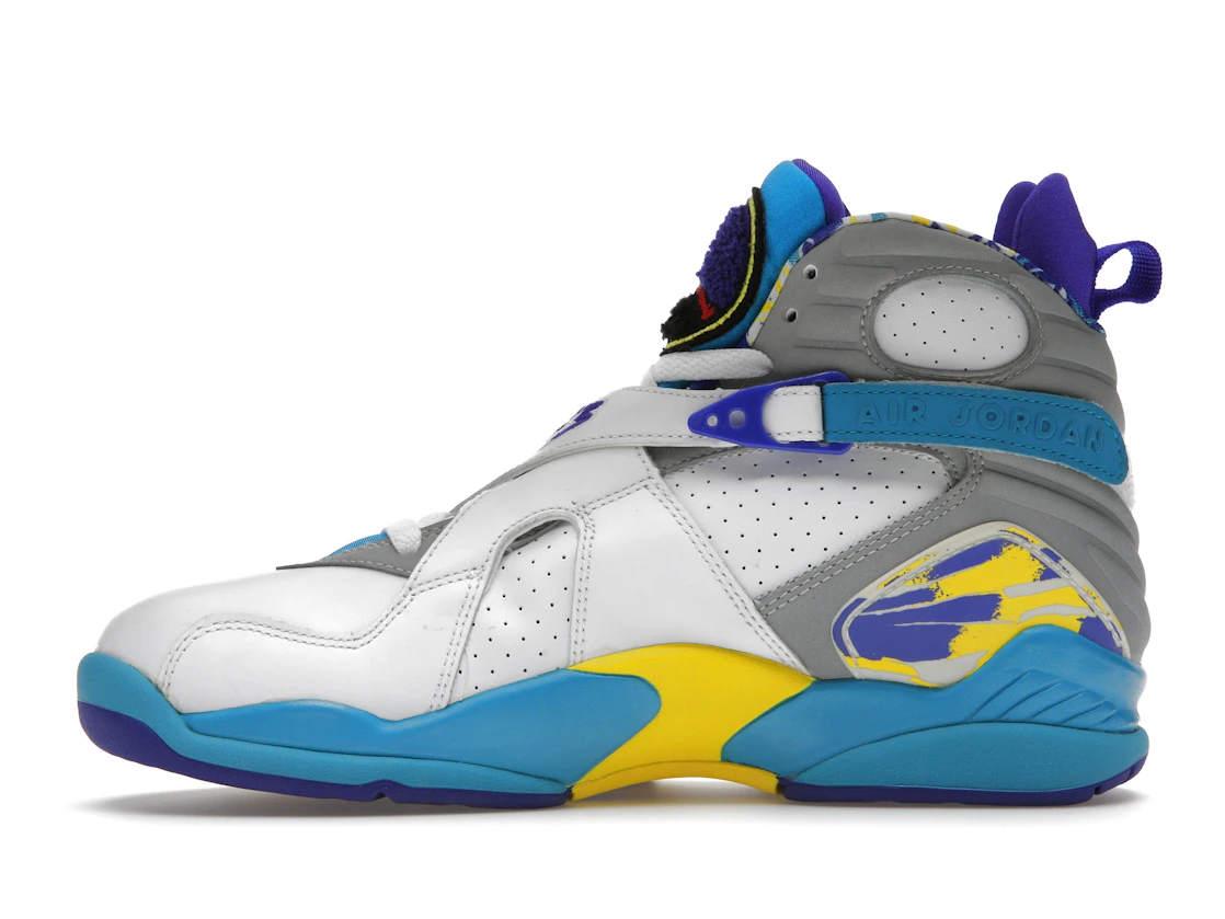 Vue 19 de Jordan 8 Retro White Aqua (2007) 