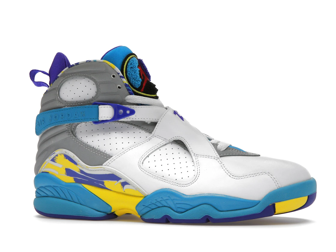 Vue 3 de Jordan 8 Retro White Aqua (2007) 