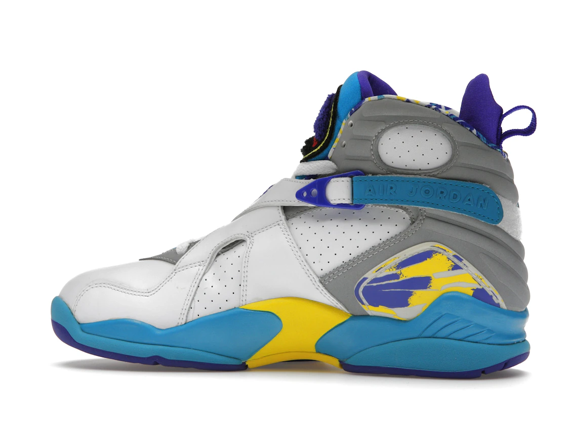 Vue 21 de Jordan 8 Retro White Aqua (2007) 