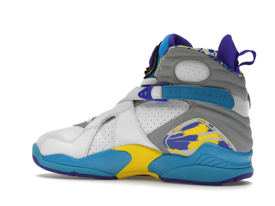 Vue 22 de Jordan 8 Retro White Aqua (2007) 