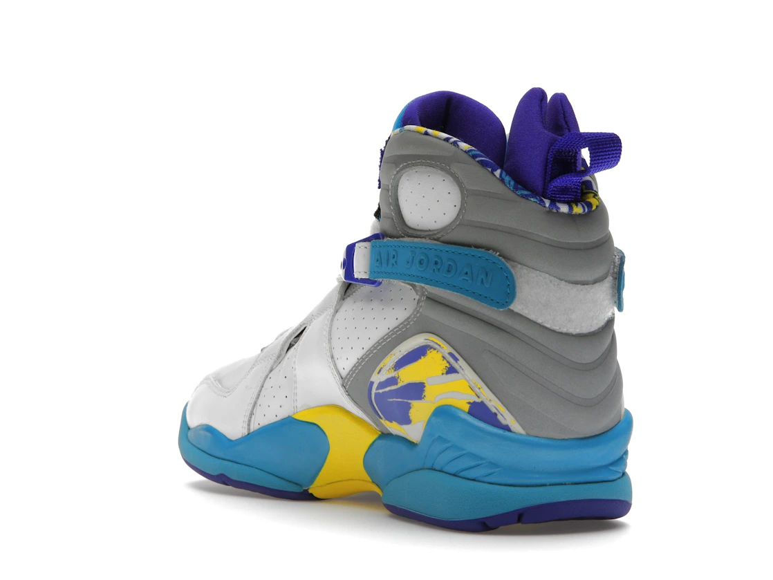 Vue 25 de Jordan 8 Retro White Aqua (2007) 