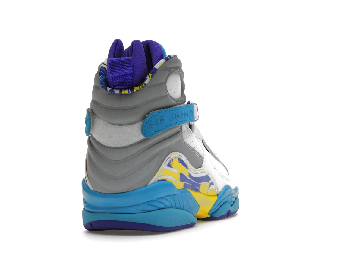 Vue 30 de Jordan 8 Retro White Aqua (2007) 