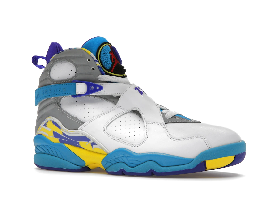Vue 4 de Jordan 8 Retro White Aqua (2007) 