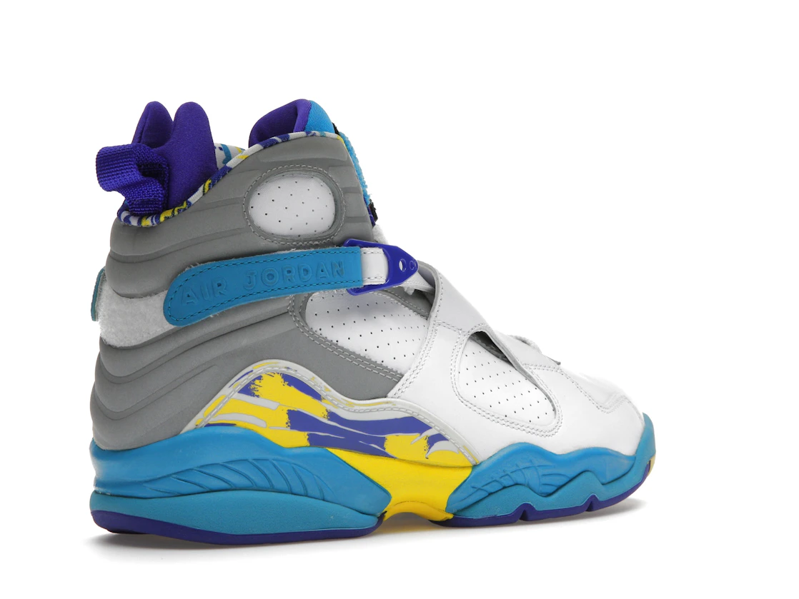 Vue 33 de Jordan 8 Retro White Aqua (2007) 