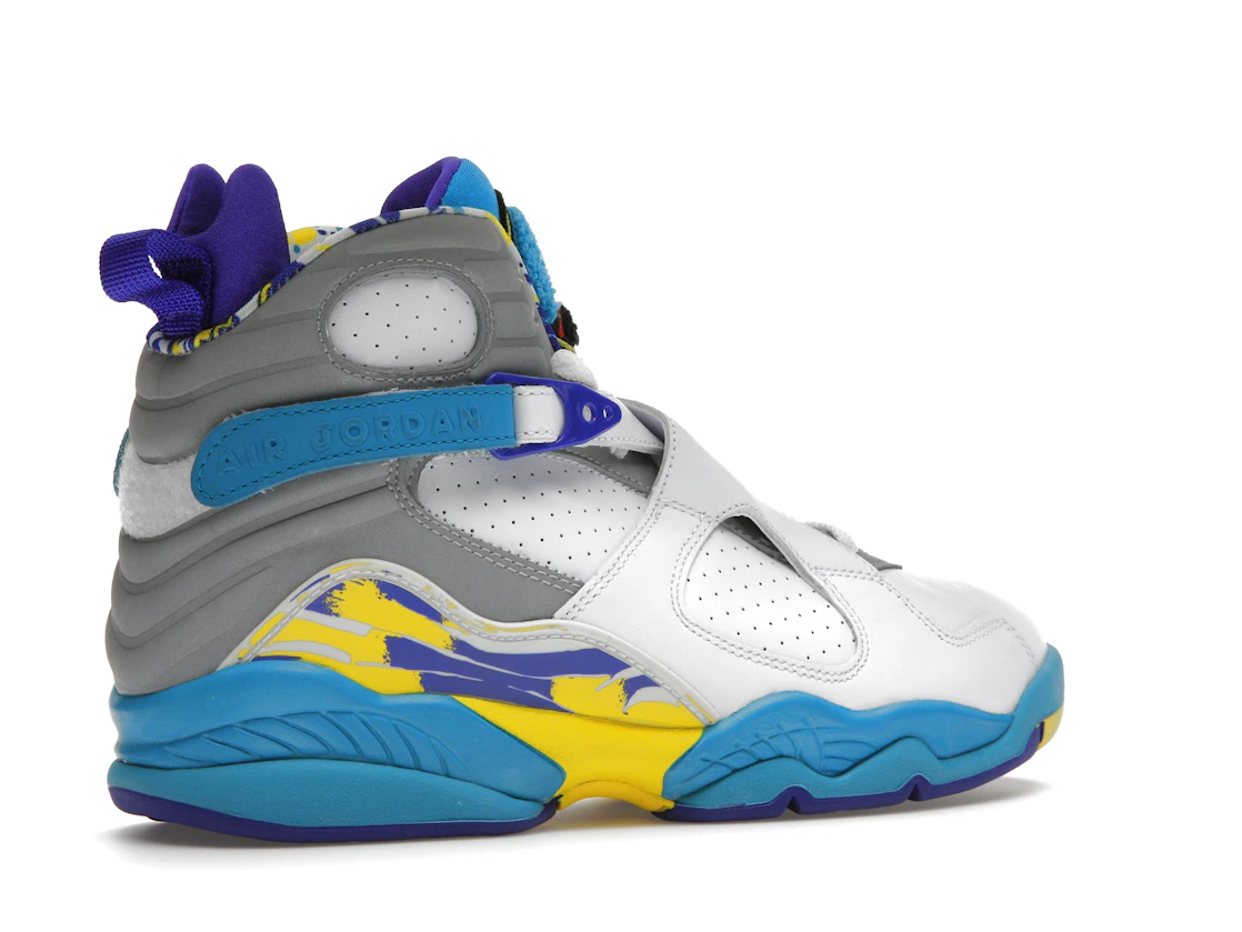 Vue 34 de Jordan 8 Retro White Aqua (2007) 