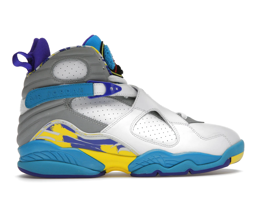 Vue 36 de Jordan 8 Retro White Aqua (2007) 