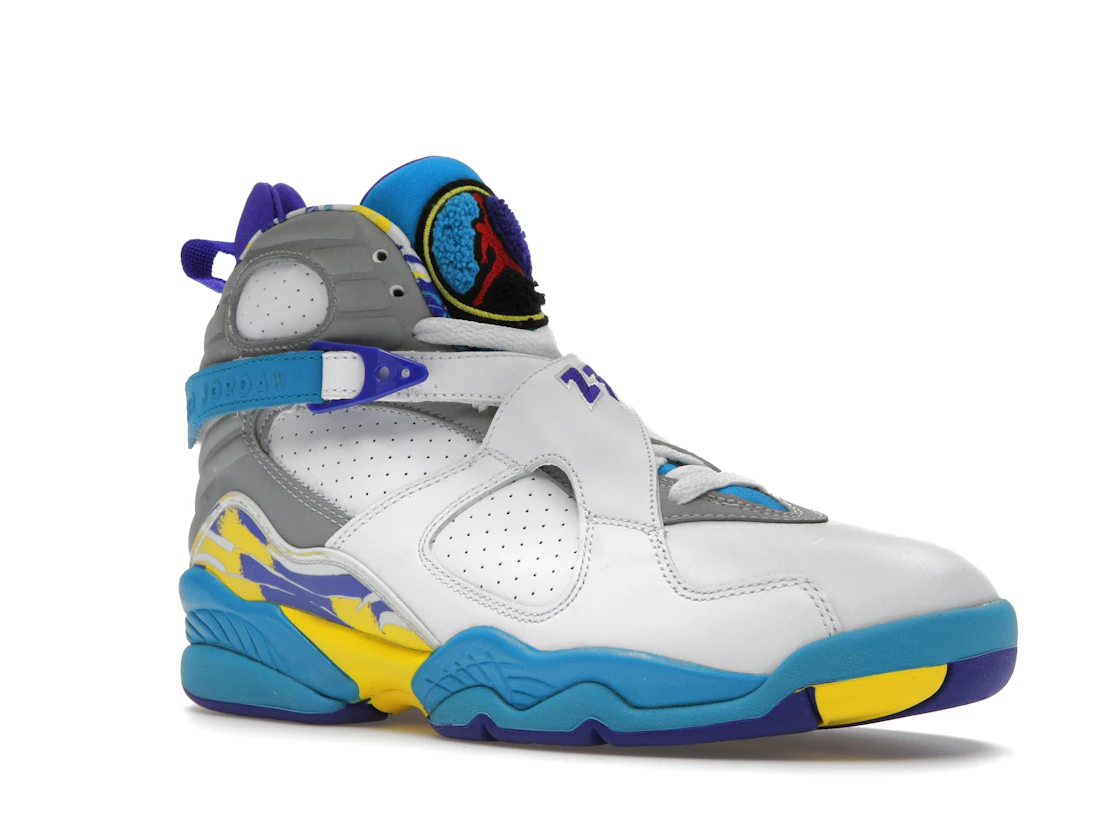 Vue 5 de Jordan 8 Retro White Aqua (2007) 