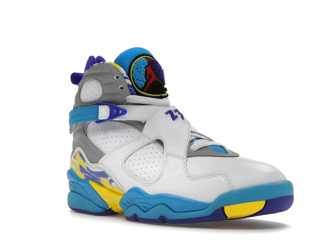Vue 6 de Jordan 8 Retro White Aqua (2007) 