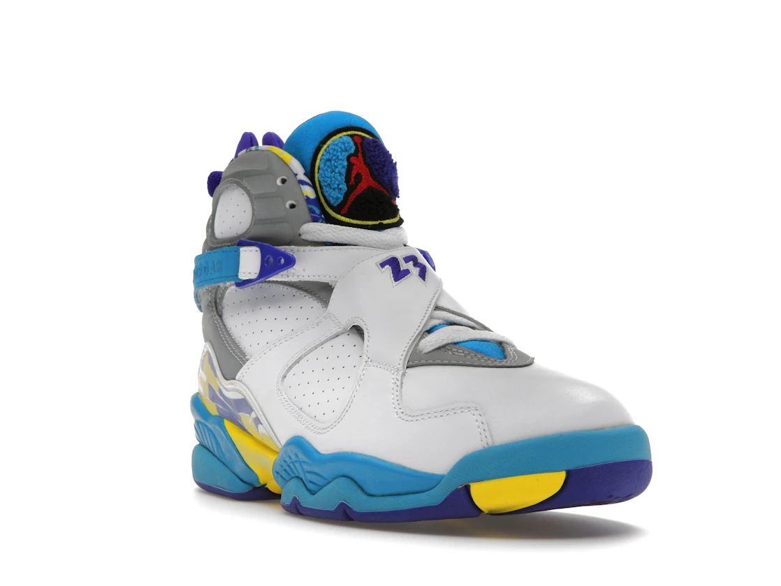 Vue 7 de Jordan 8 Retro White Aqua (2007) 