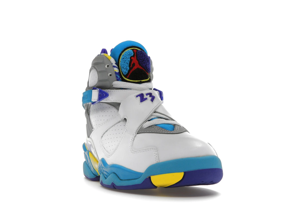 Vue 8 de Jordan 8 Retro White Aqua (2007) 