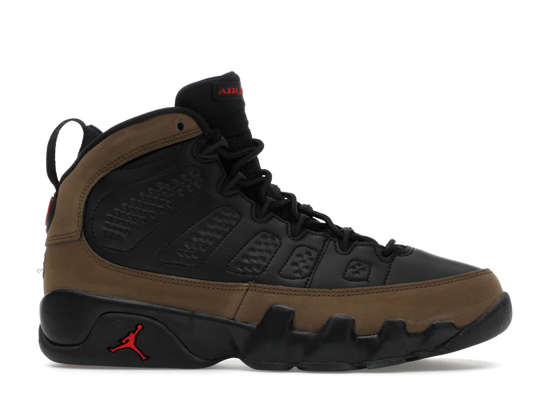 Vue 2 de Jordan 9 Retro Olive (2024) (GS)