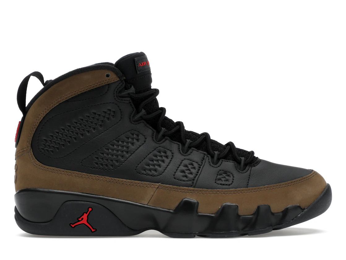 Vue 1 de Jordan 9 Retro Olive (2024)