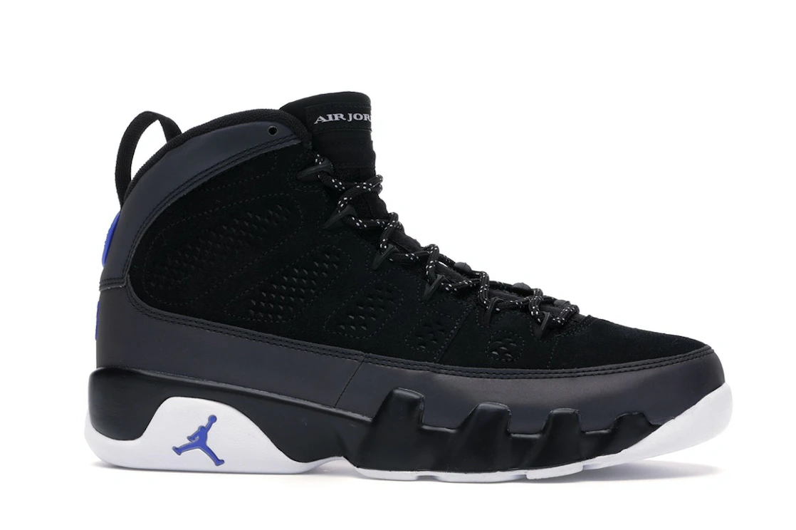 Vue 2 de Jordan 9 Retro Racer Blue