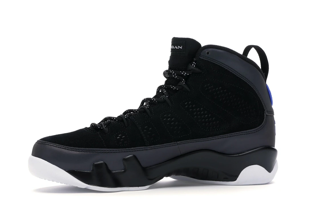 Vue 17 de Jordan 9 Retro Racer Blue