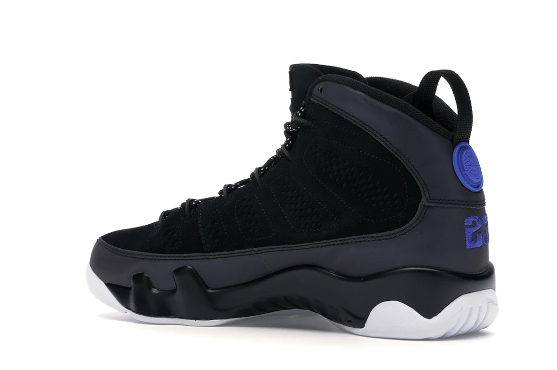Vue 22 de Jordan 9 Retro Racer Blue