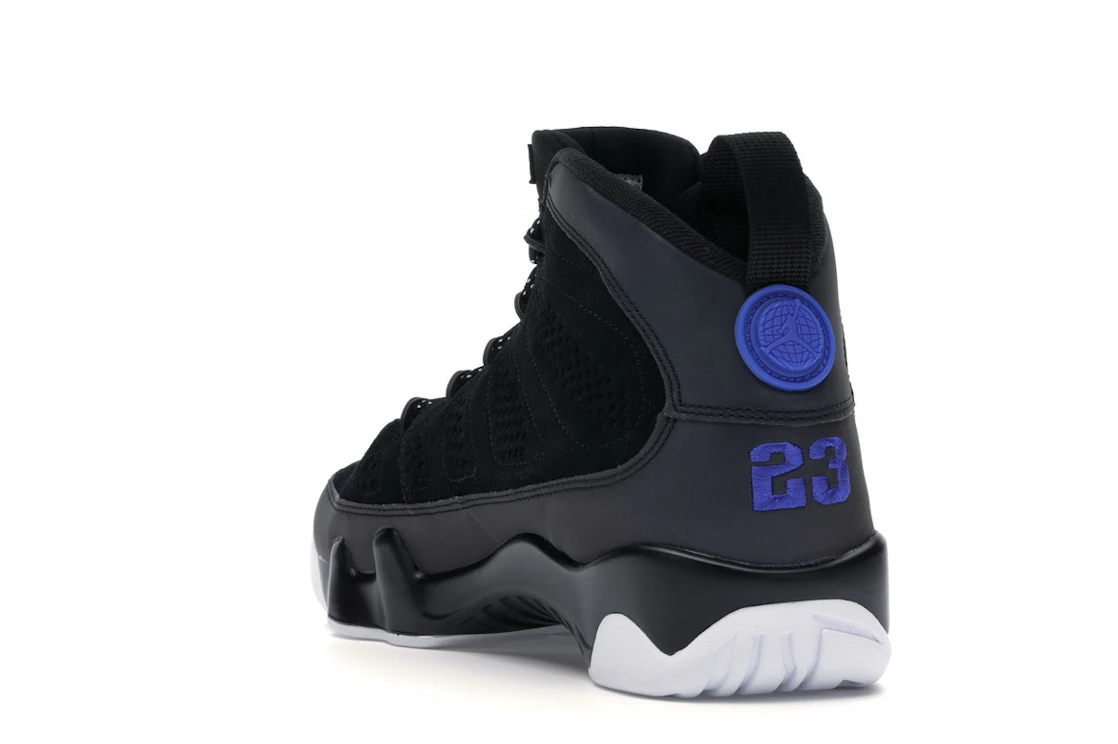 Vue 25 de Jordan 9 Retro Racer Blue