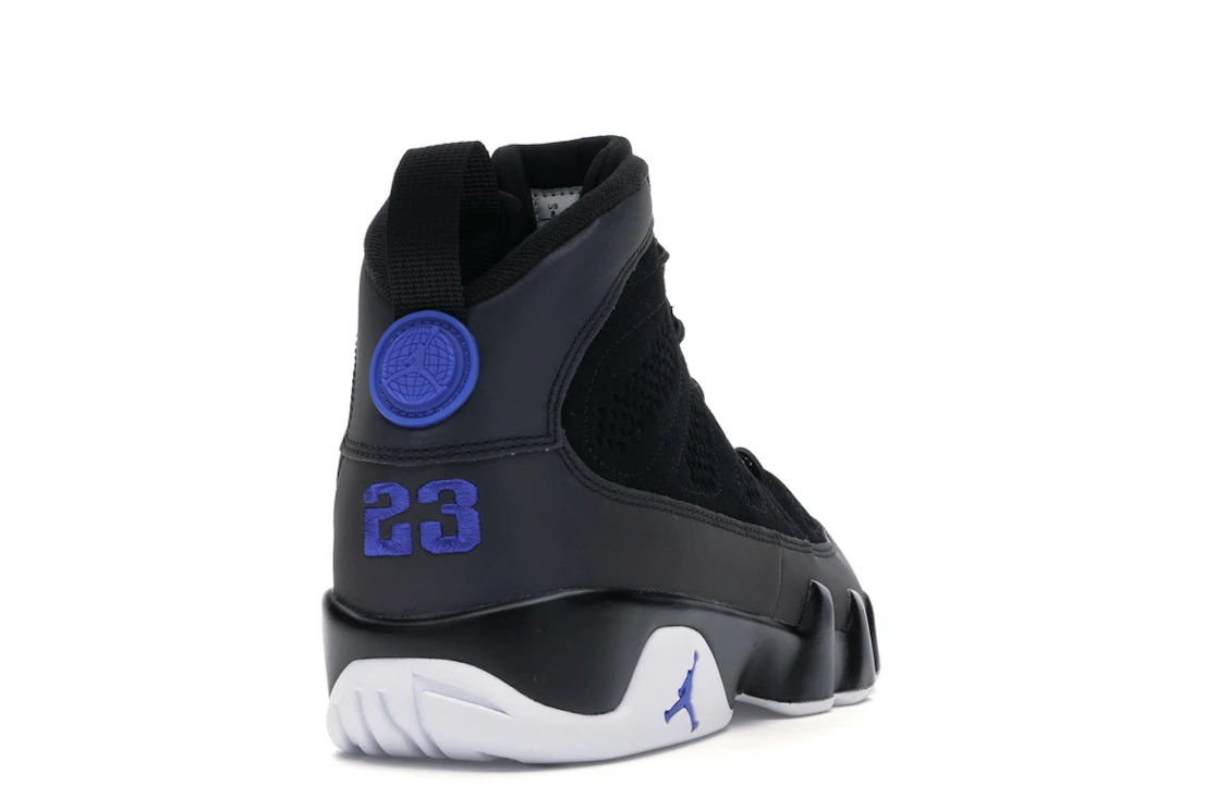 Vue 30 de Jordan 9 Retro Racer Blue