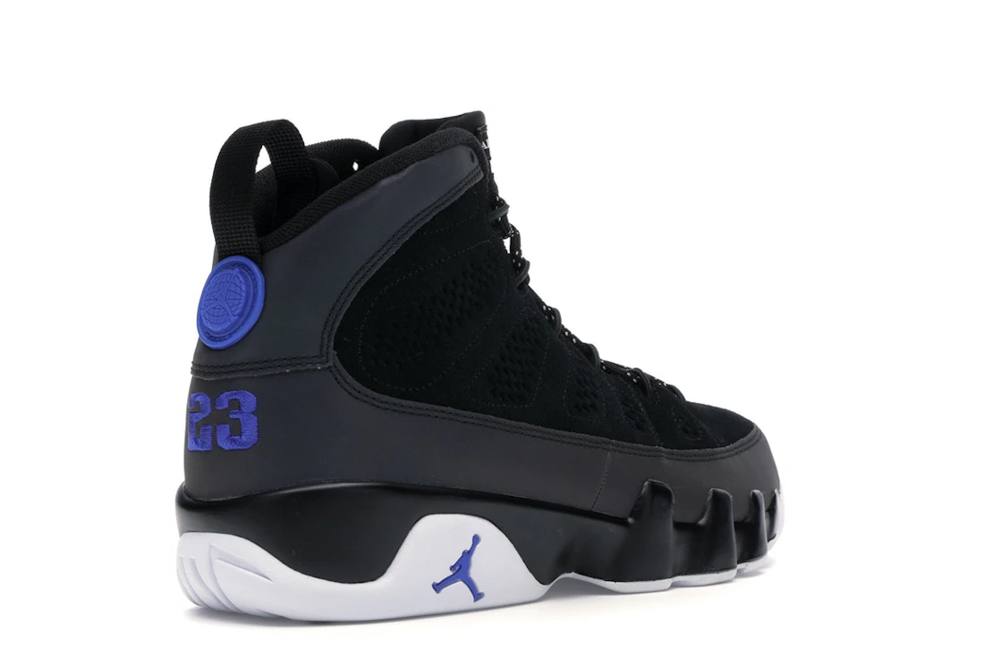 Vue 32 de Jordan 9 Retro Racer Blue