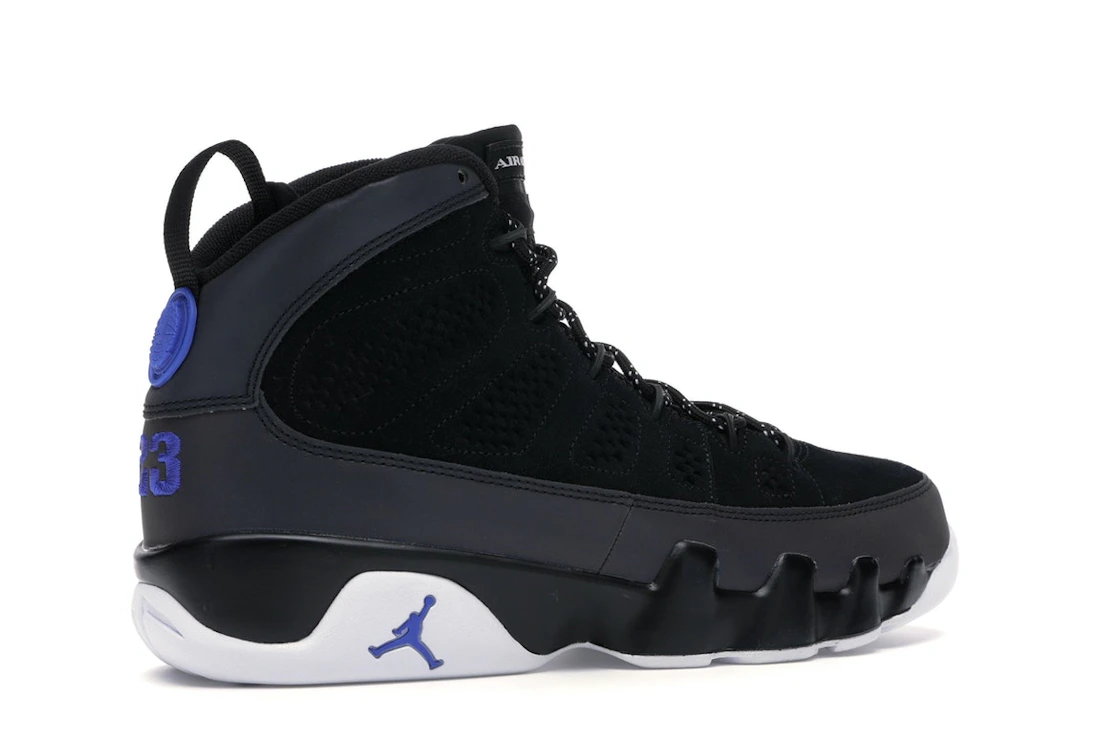 Vue 34 de Jordan 9 Retro Racer Blue