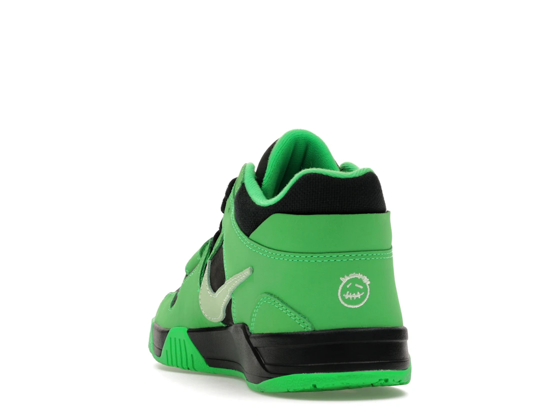 Vue 26 de Jordan CJ1 T-Rexx Travis Scott Green Spark