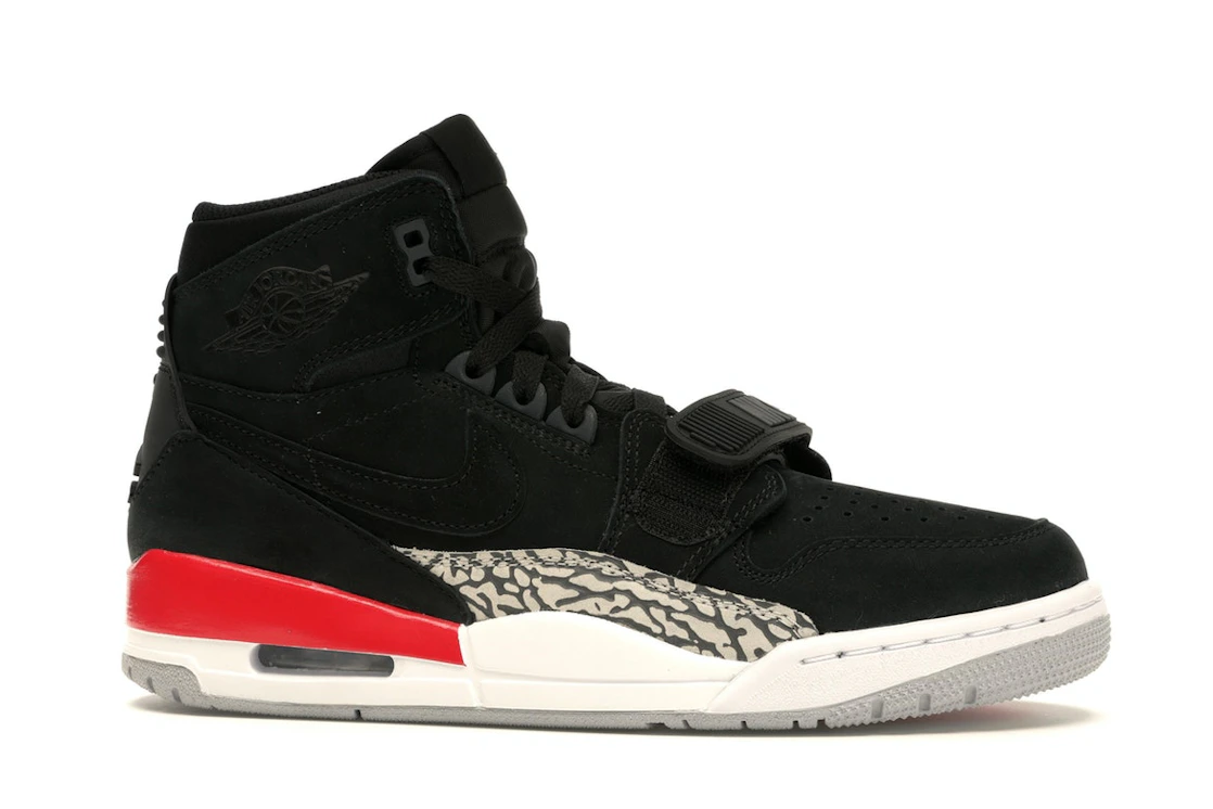 Vue 2 de Jordan Legacy 312 Black Fire Red