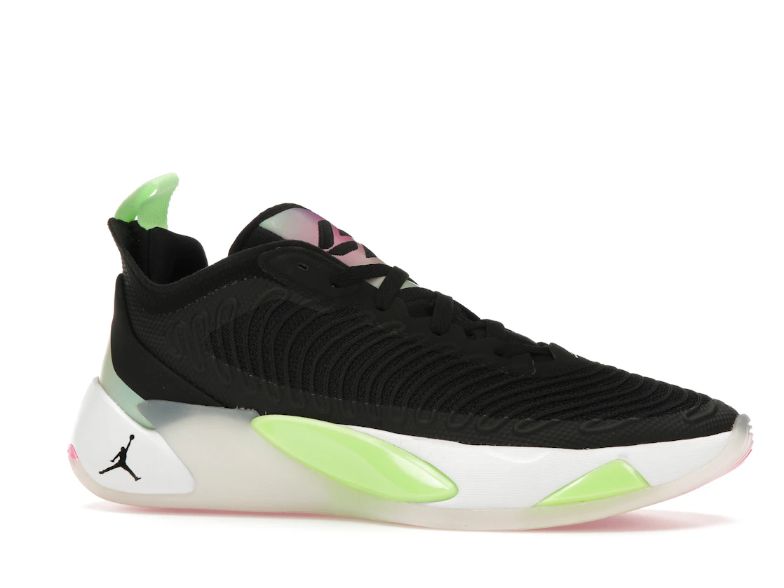 Vue 3 de Jordan Luka 1 Black Lime Glow