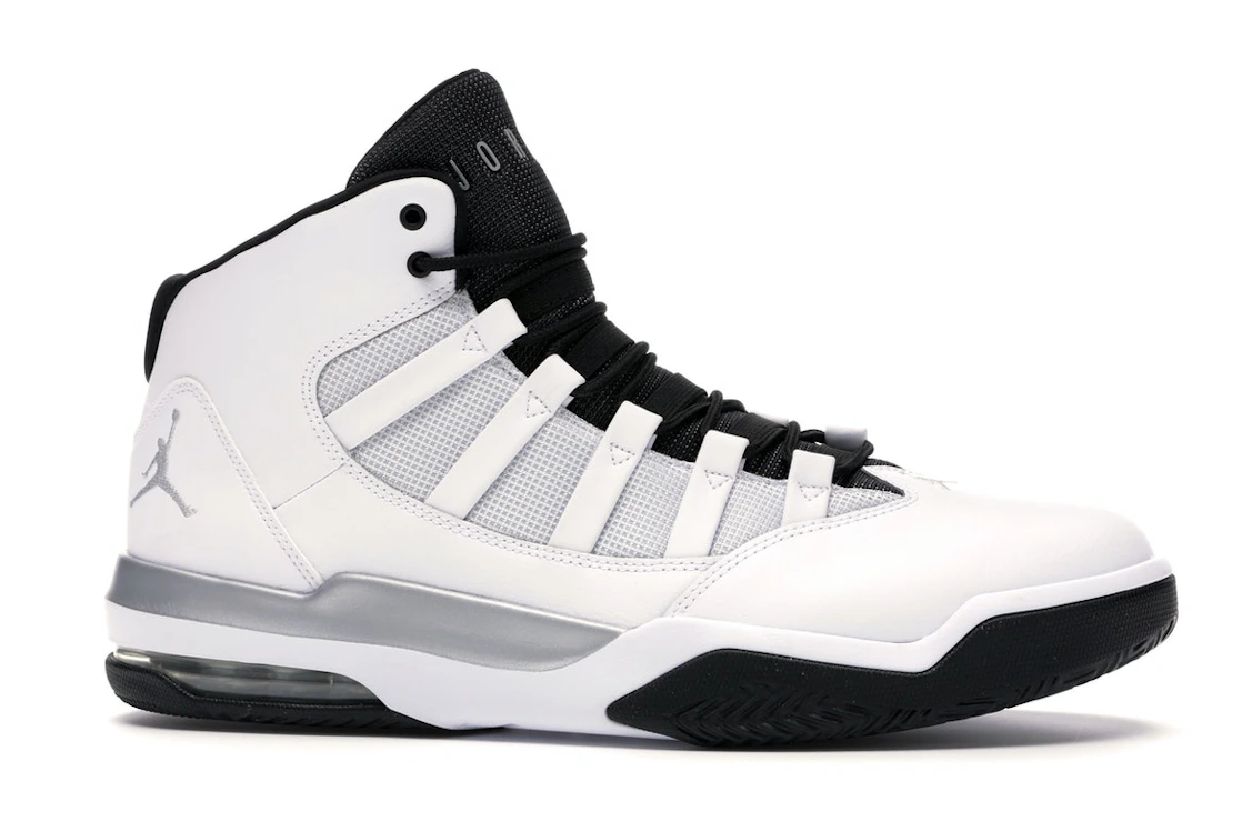 Vue 2 de Jordan Max Aura White Metallic Silver Black