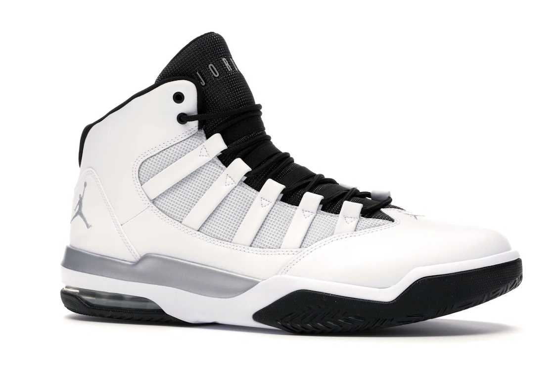 Vue 3 de Jordan Max Aura White Metallic Silver Black