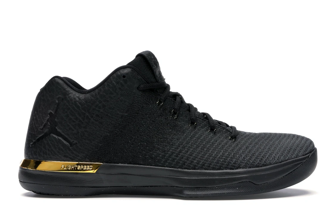 Vue 1 de Jordan XXX1 Low Black Gold
