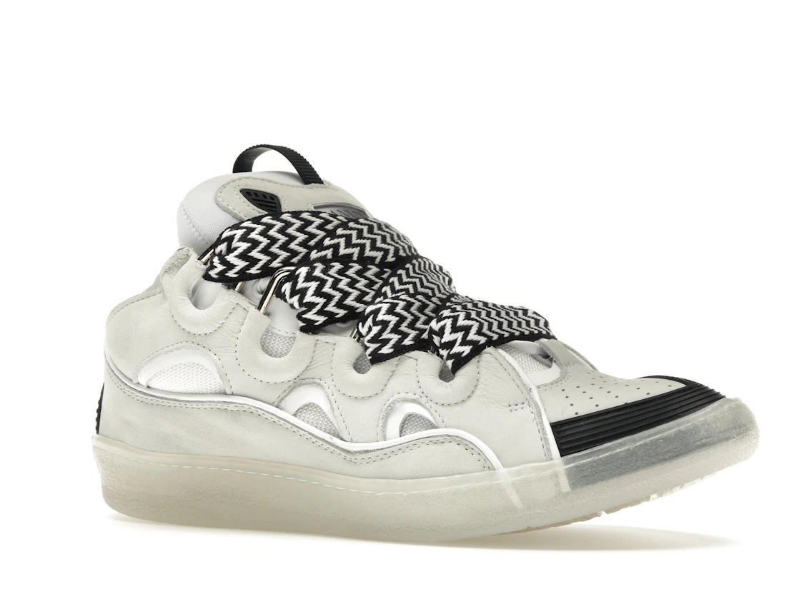 Vue 4 de Lanvin Leather Curb Sneaker White