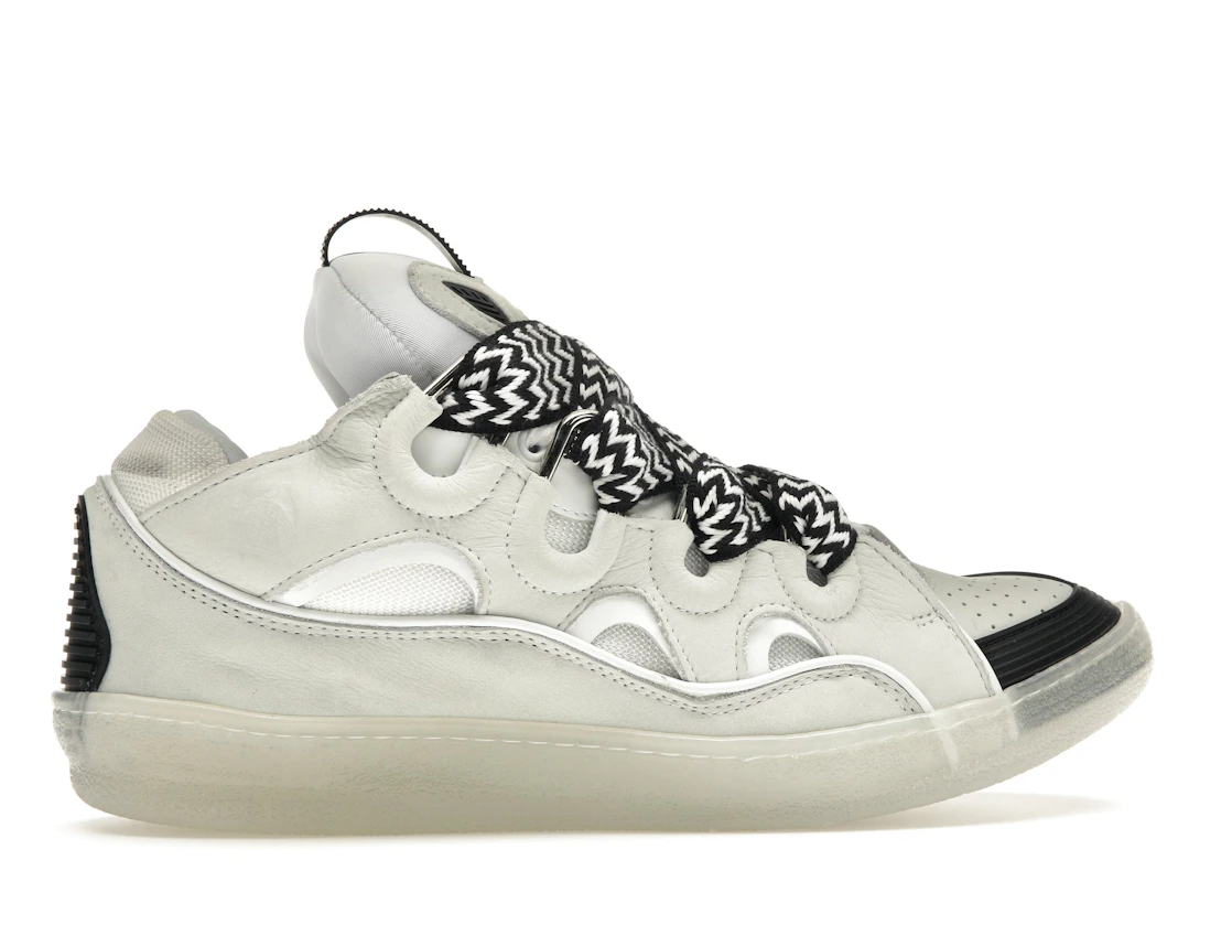Vue 36 de Lanvin Leather Curb Sneaker White