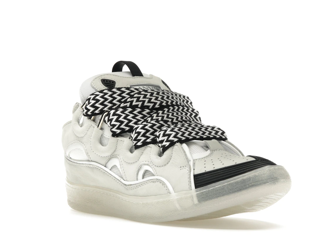 Vue 6 de Lanvin Leather Curb Sneaker White