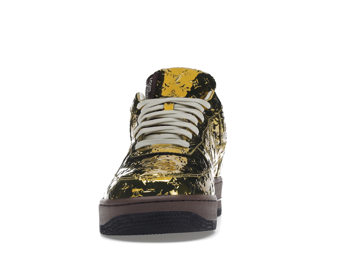 Vue 11 de Louis Vuitton Nike Air Force 1 Low By Virgil Abloh Metallic Gold