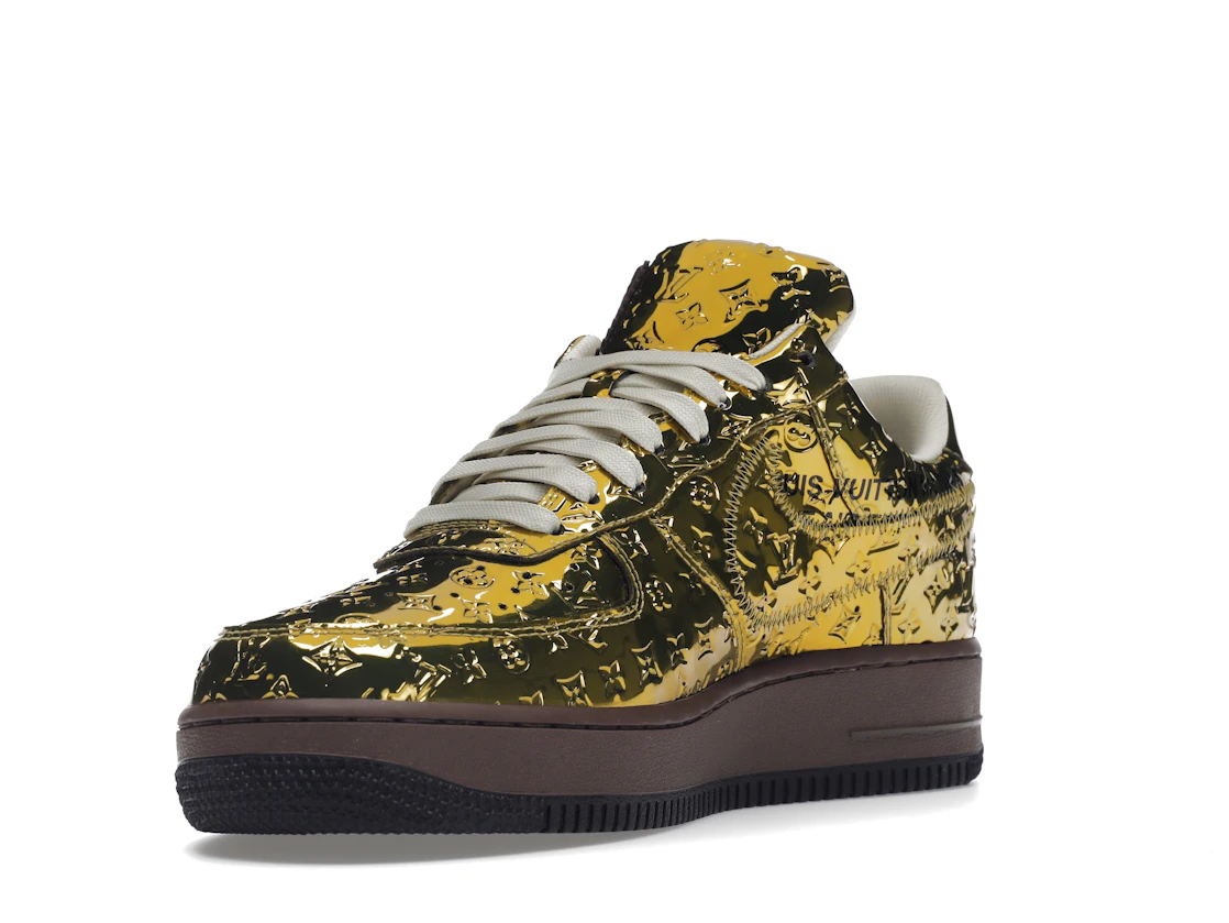 Vue 14 de Louis Vuitton Nike Air Force 1 Low By Virgil Abloh Metallic Gold