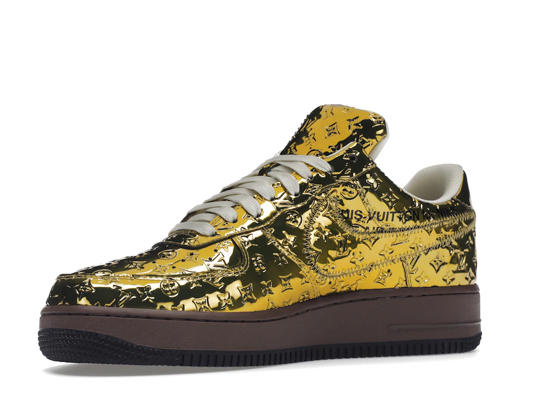 Vue 16 de Louis Vuitton Nike Air Force 1 Low By Virgil Abloh Metallic Gold