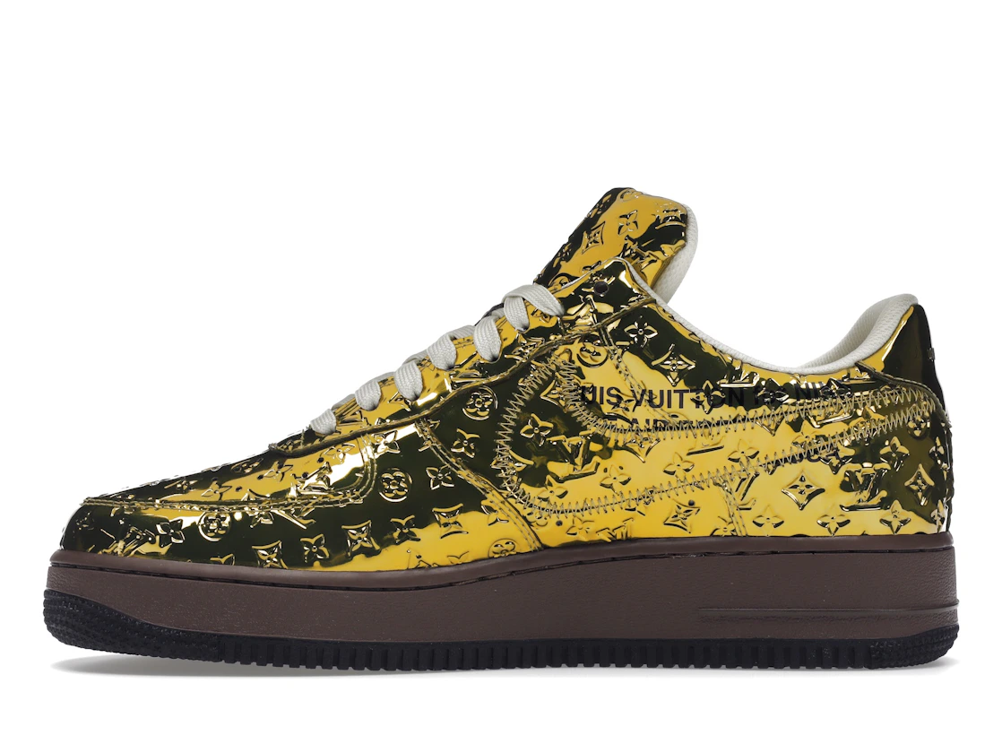 Vue 19 de Louis Vuitton Nike Air Force 1 Low By Virgil Abloh Metallic Gold