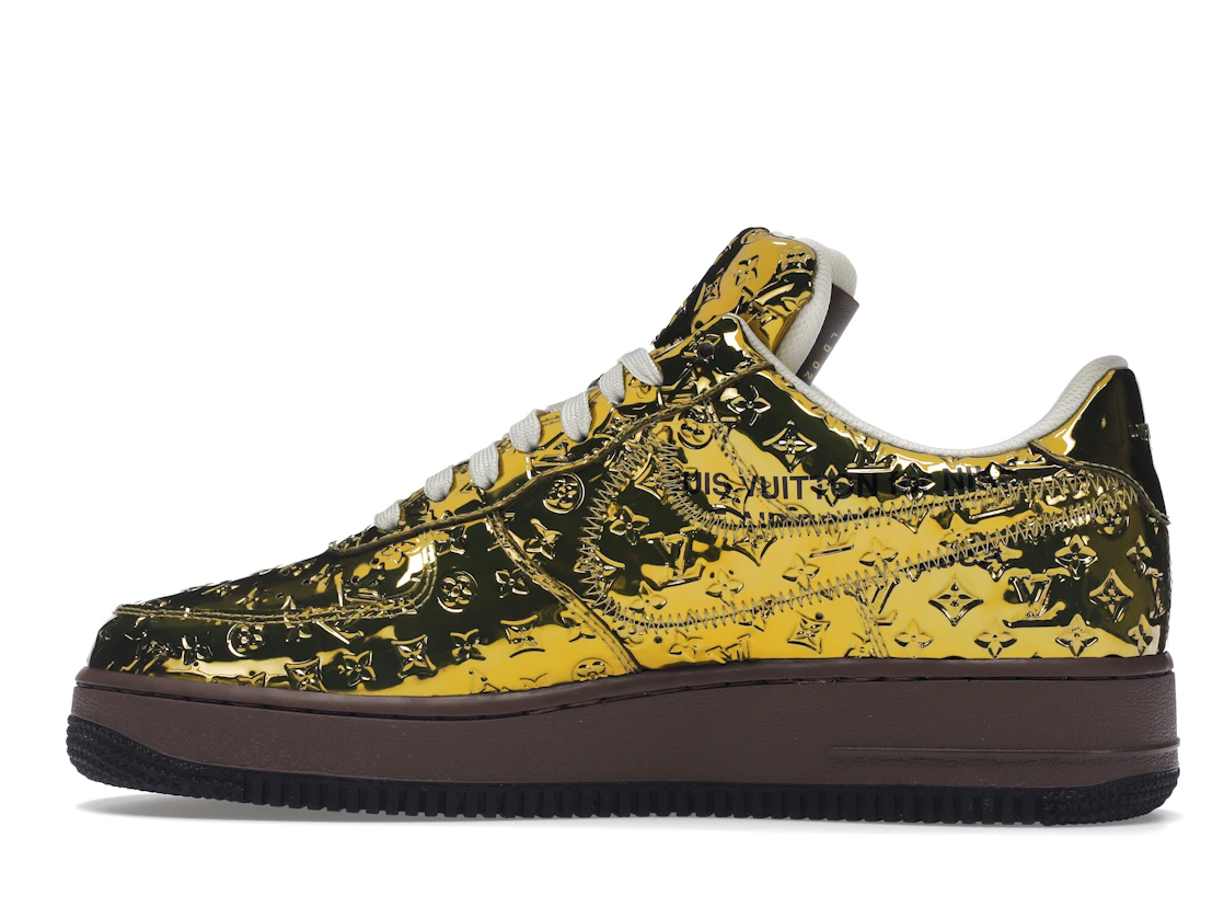 Vue 20 de Louis Vuitton Nike Air Force 1 Low By Virgil Abloh Metallic Gold