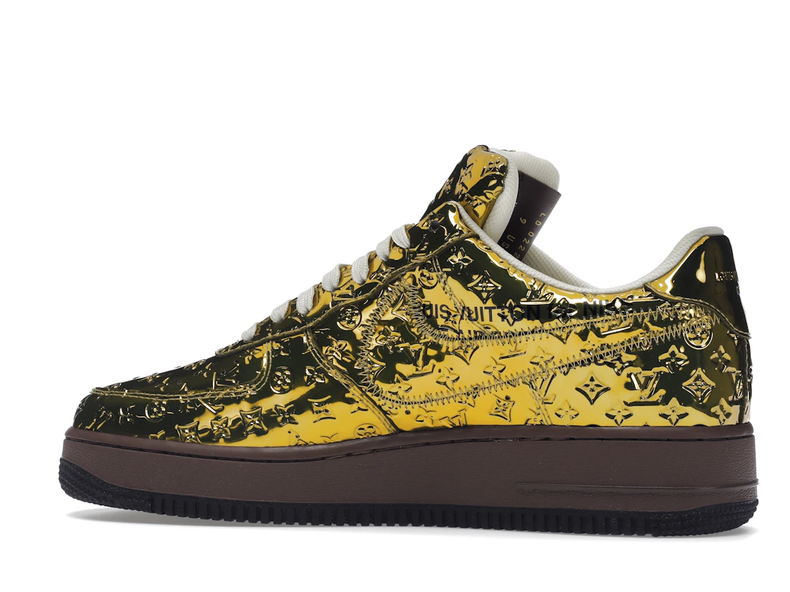 Vue 21 de Louis Vuitton Nike Air Force 1 Low By Virgil Abloh Metallic Gold