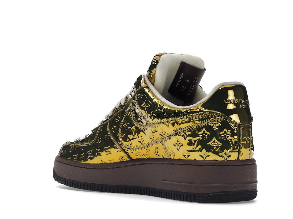 Vue 24 de Louis Vuitton Nike Air Force 1 Low By Virgil Abloh Metallic Gold