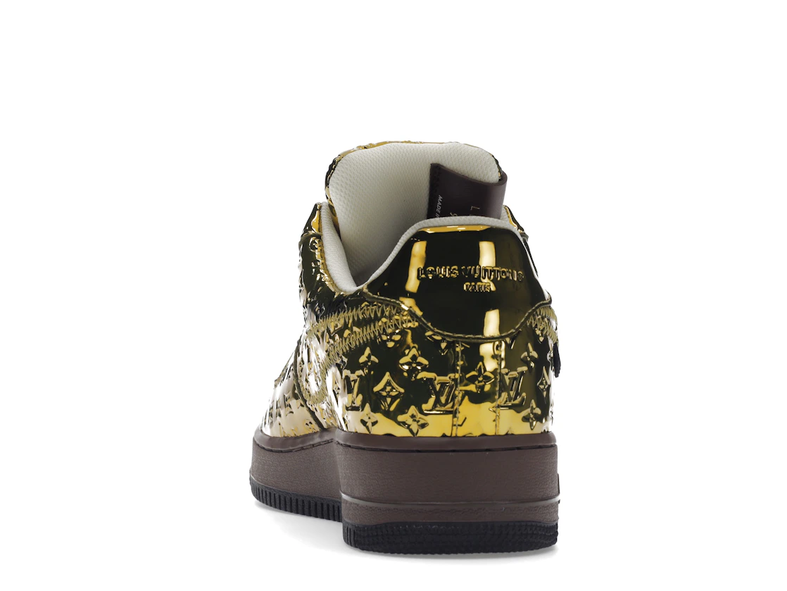 Vue 27 de Louis Vuitton Nike Air Force 1 Low By Virgil Abloh Metallic Gold