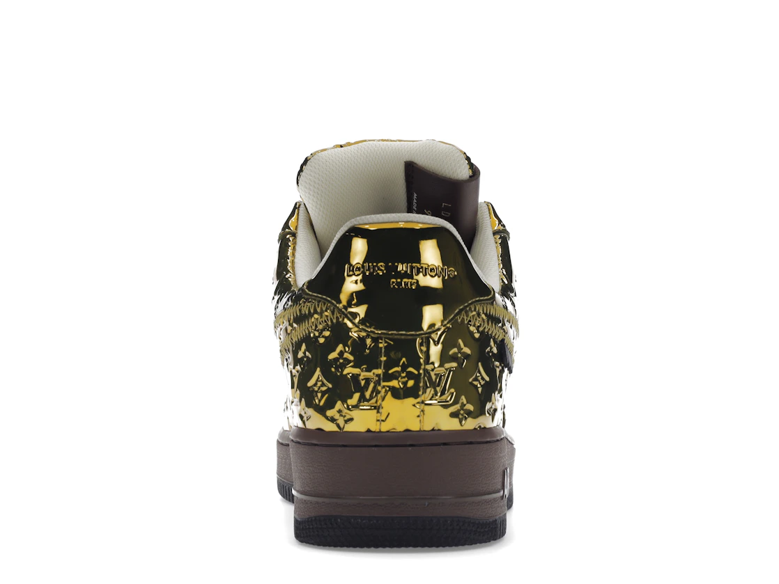 Vue 28 de Louis Vuitton Nike Air Force 1 Low By Virgil Abloh Metallic Gold