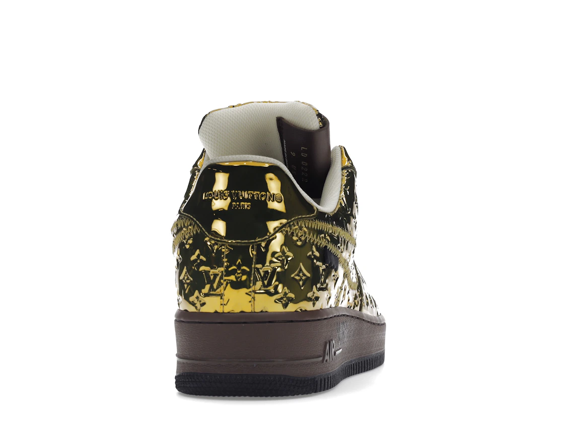 Vue 29 de Louis Vuitton Nike Air Force 1 Low By Virgil Abloh Metallic Gold