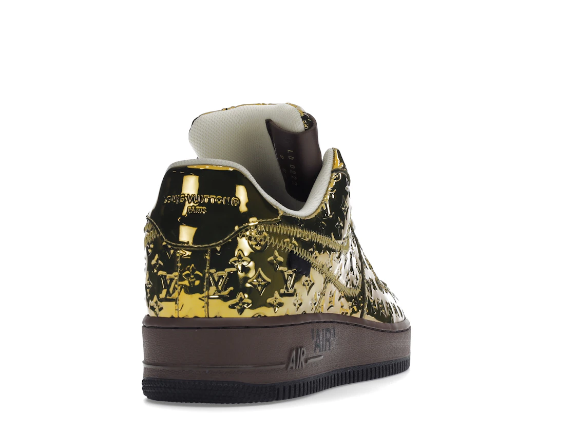 Vue 30 de Louis Vuitton Nike Air Force 1 Low By Virgil Abloh Metallic Gold