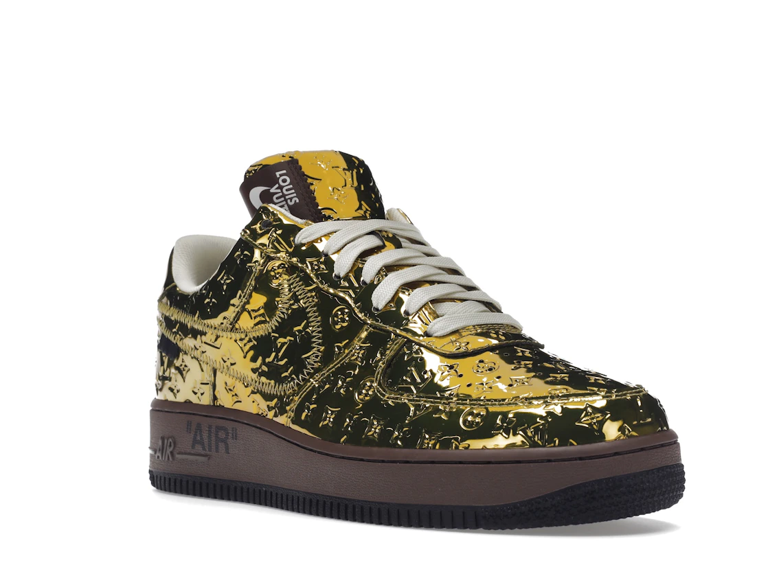 Vue 6 de Louis Vuitton Nike Air Force 1 Low By Virgil Abloh Metallic Gold