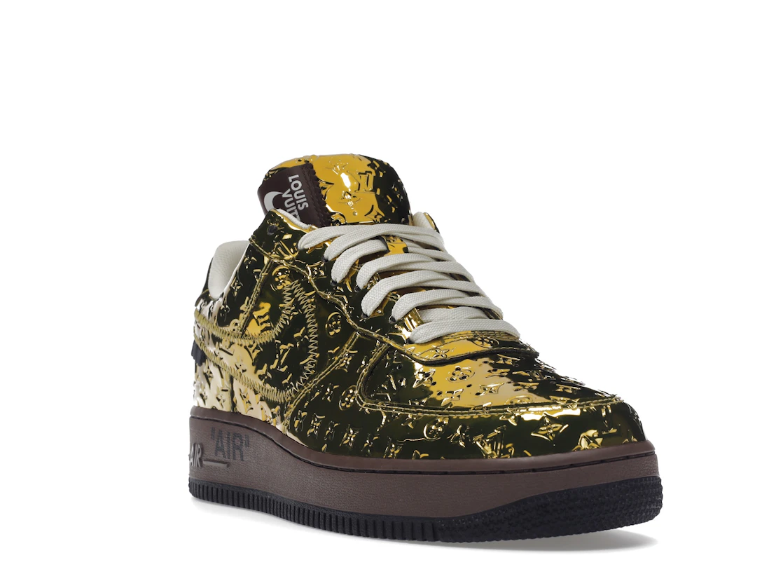 Vue 7 de Louis Vuitton Nike Air Force 1 Low By Virgil Abloh Metallic Gold