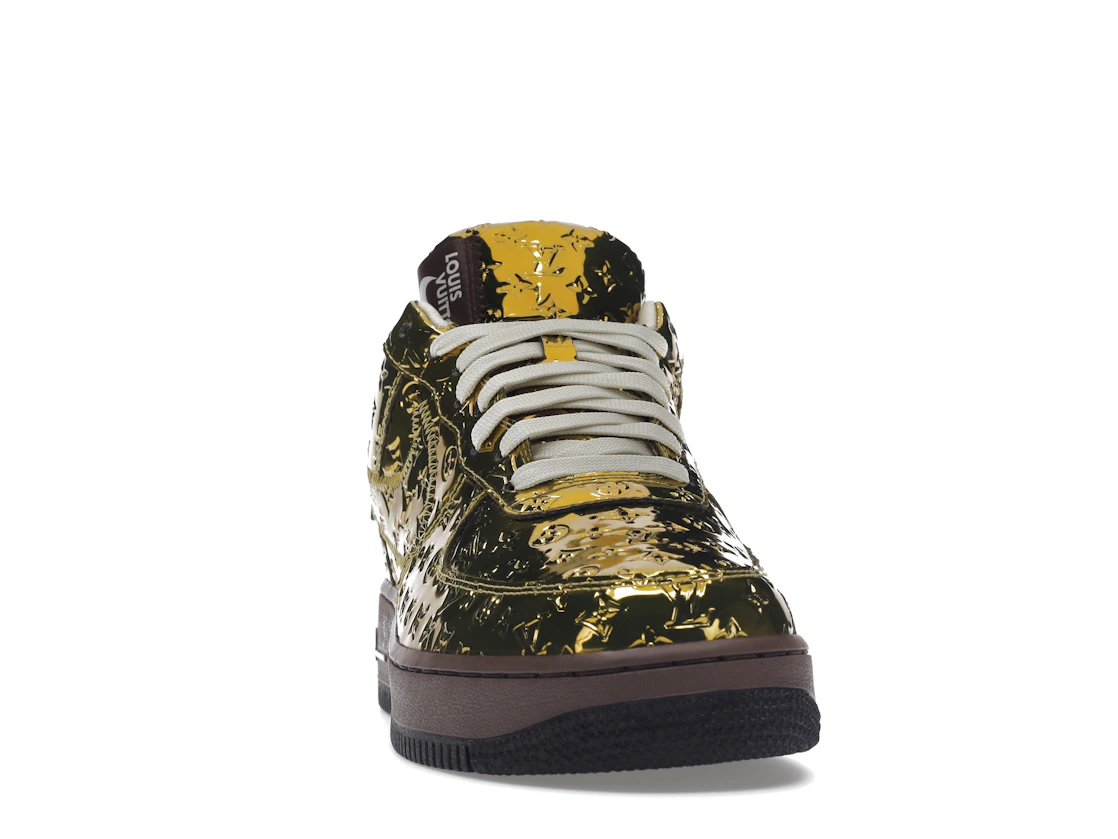 Vue 9 de Louis Vuitton Nike Air Force 1 Low By Virgil Abloh Metallic Gold