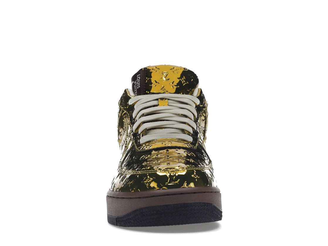 Vue 10 de Louis Vuitton Nike Air Force 1 Low By Virgil Abloh Metallic Gold