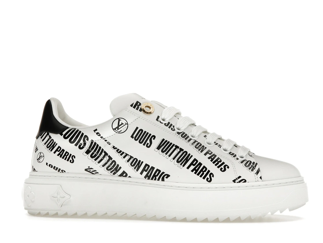 Vue 2 de Louis Vuitton Squad Low Allover Print Graphic Signature Leather Black White 