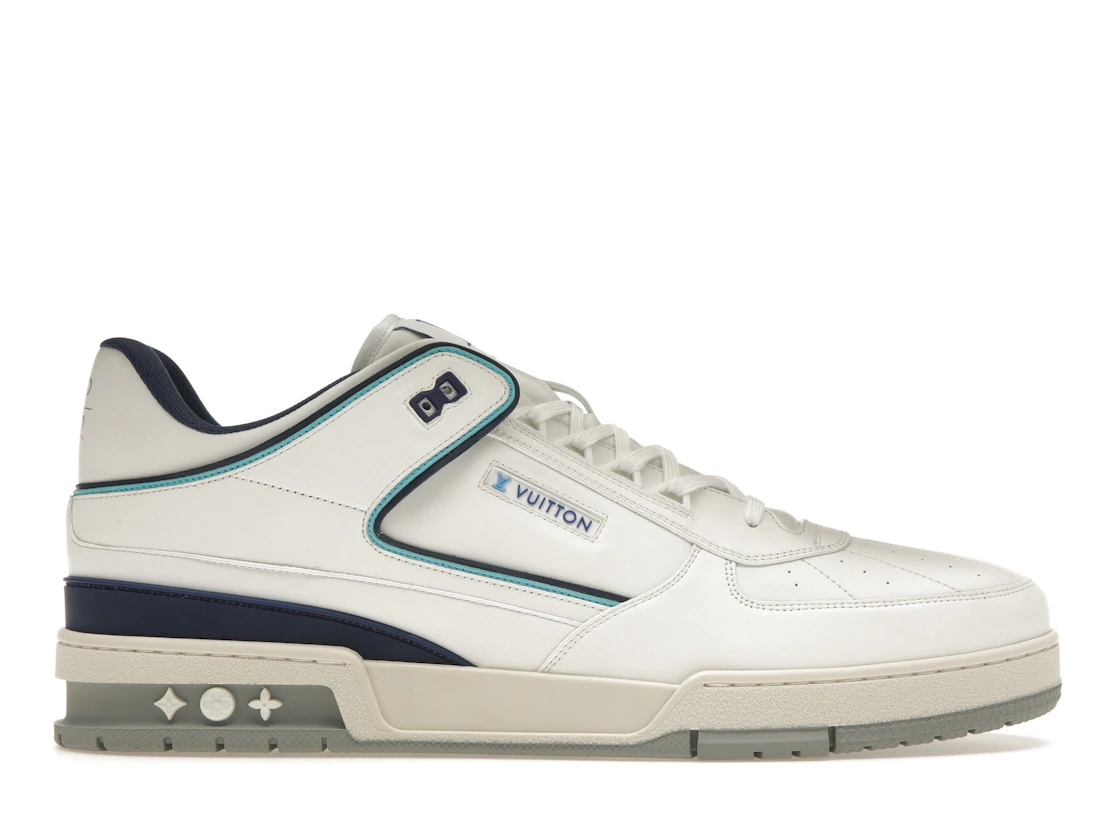 Vue 1 de Louis Vuitton Trainer Sneaker White Blue